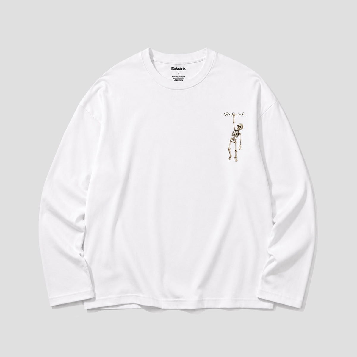 【予約】ぶら下がりスケルトン ロングスリーブTシャツ