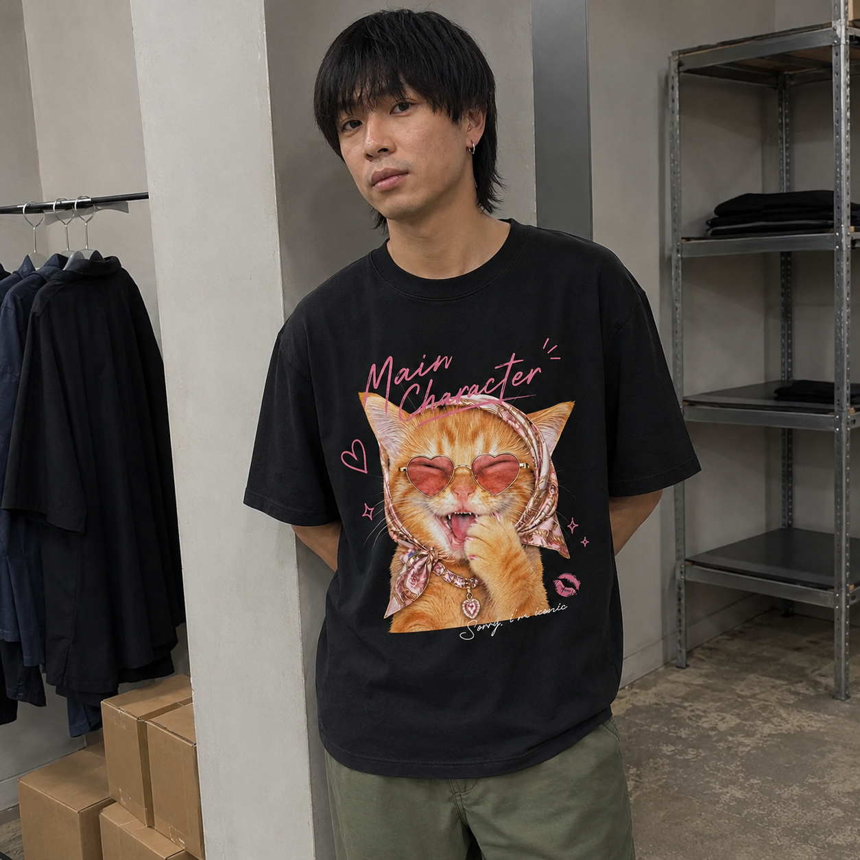 この猫、主役になる気満々です。