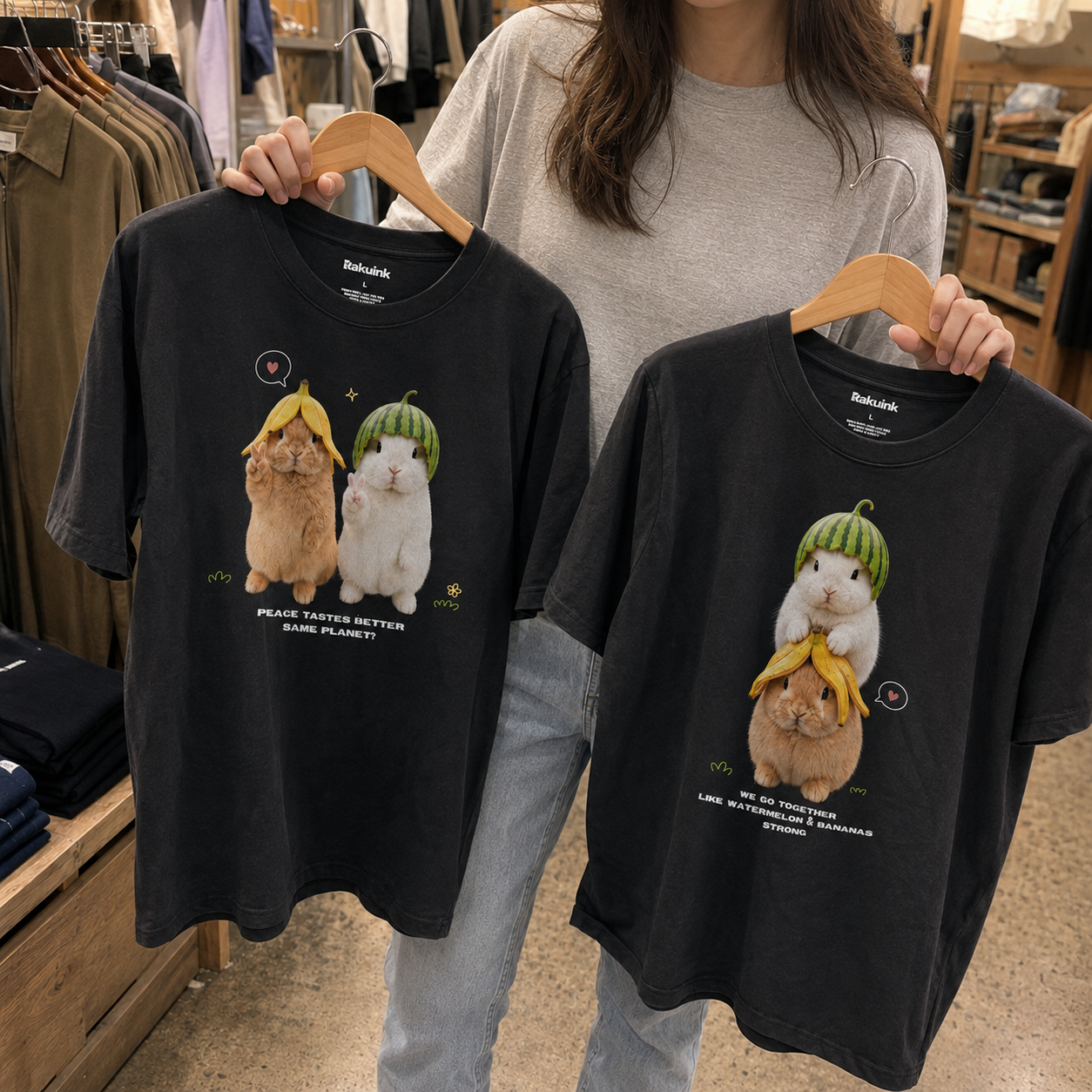 今日は、うさぎたちがちょっとごきげん。