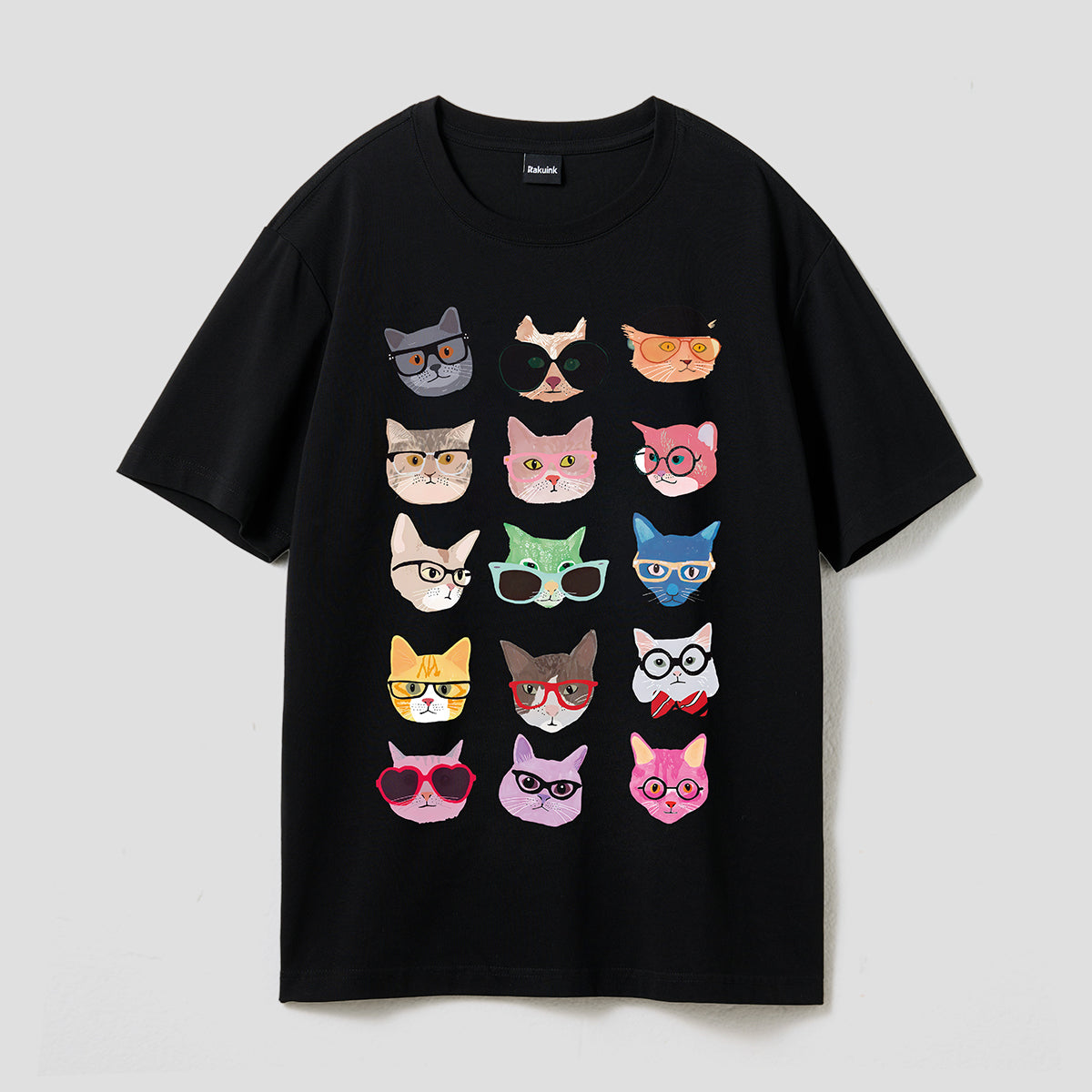 猫ファッションウィーク｜メガネ猫のファッションTシャツ