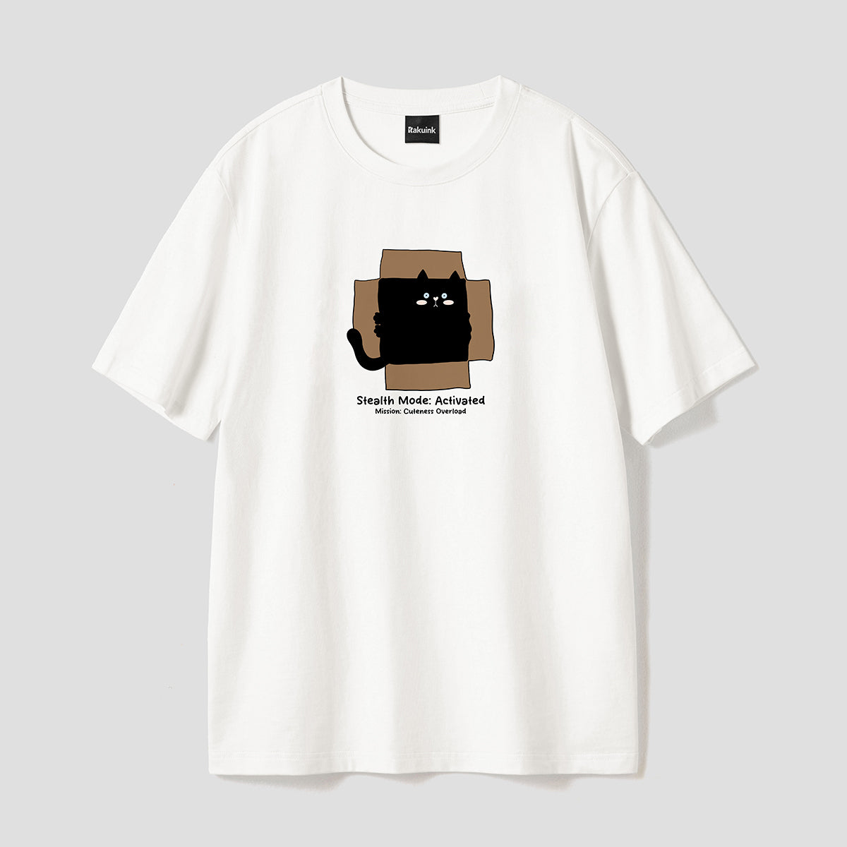Stealth Complete!? Cardboard Cat T-shirt – RakuInk