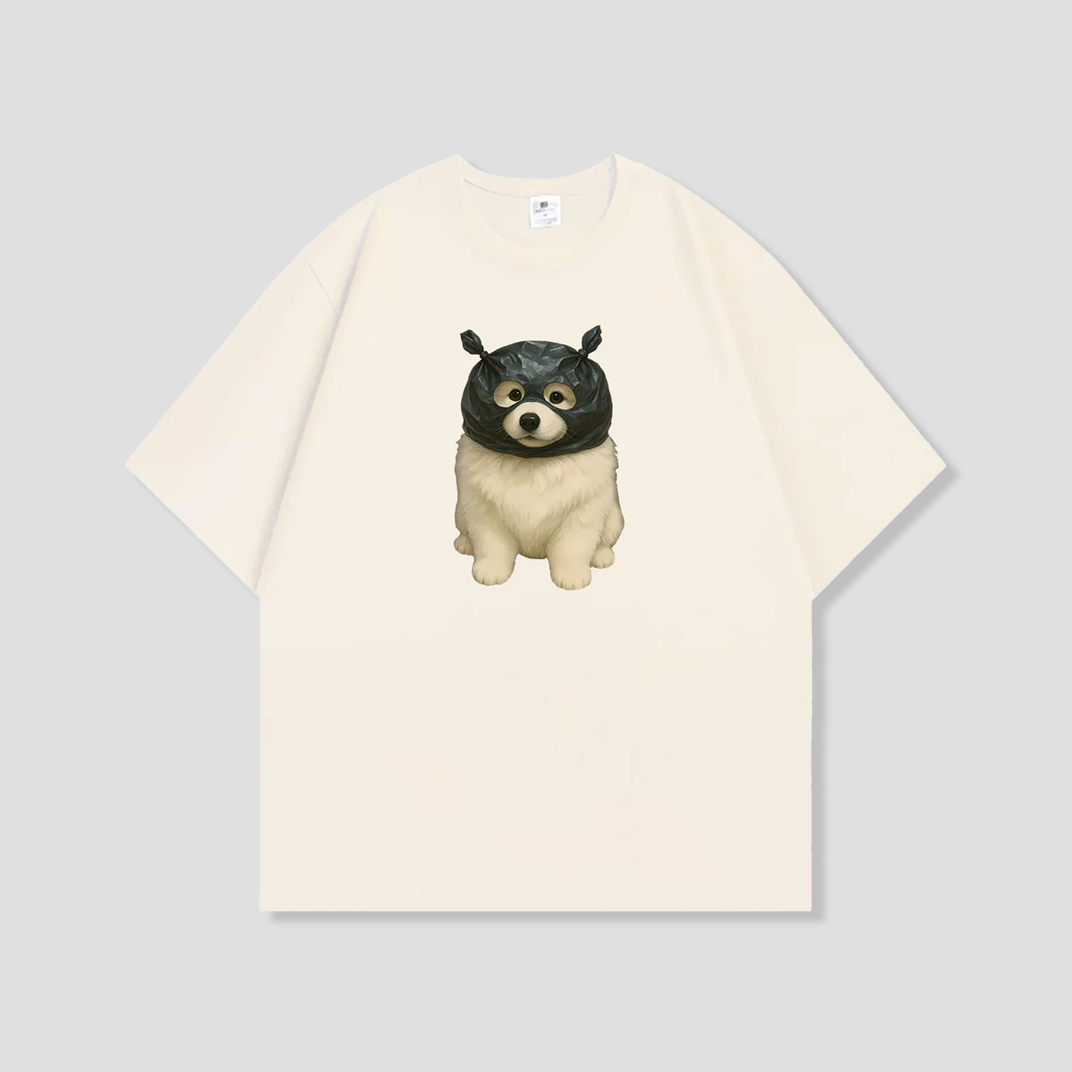 覆面サモエド グラフィックTシャツ