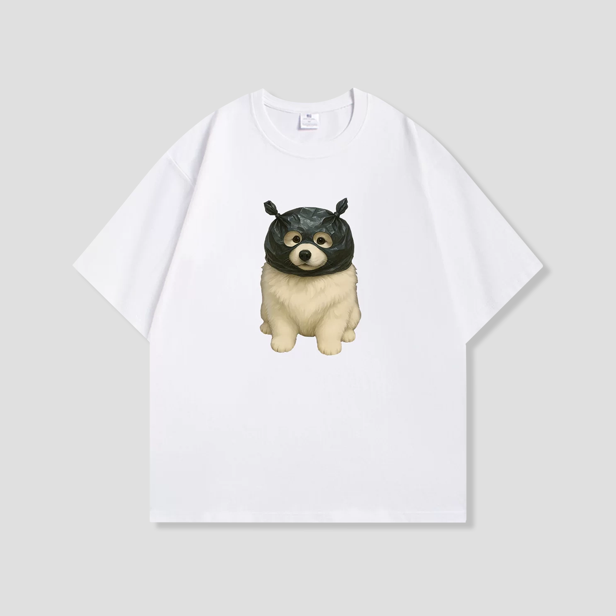 覆面サモエド グラフィックTシャツ