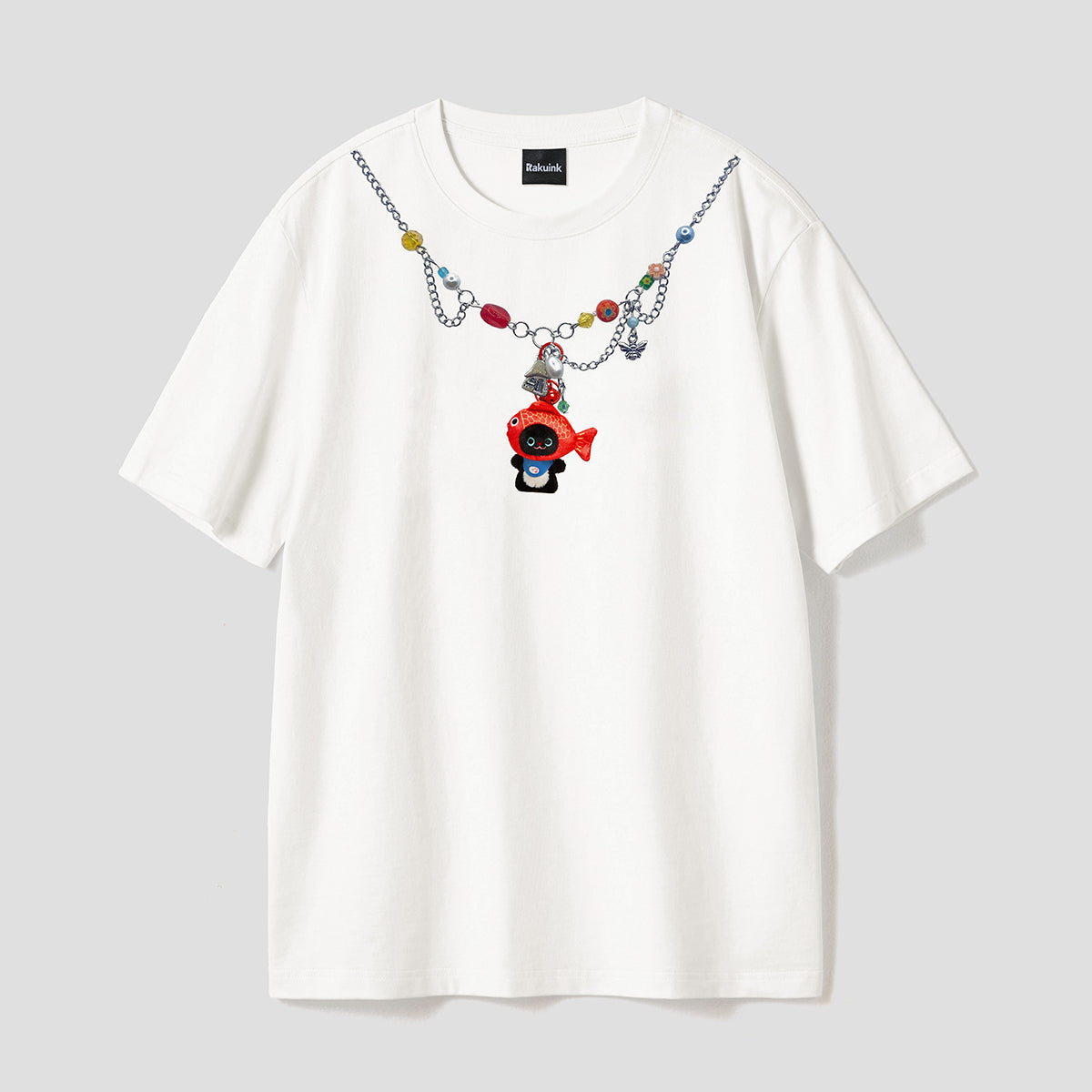 猫の日常｜子猫ネックレスTシャツ