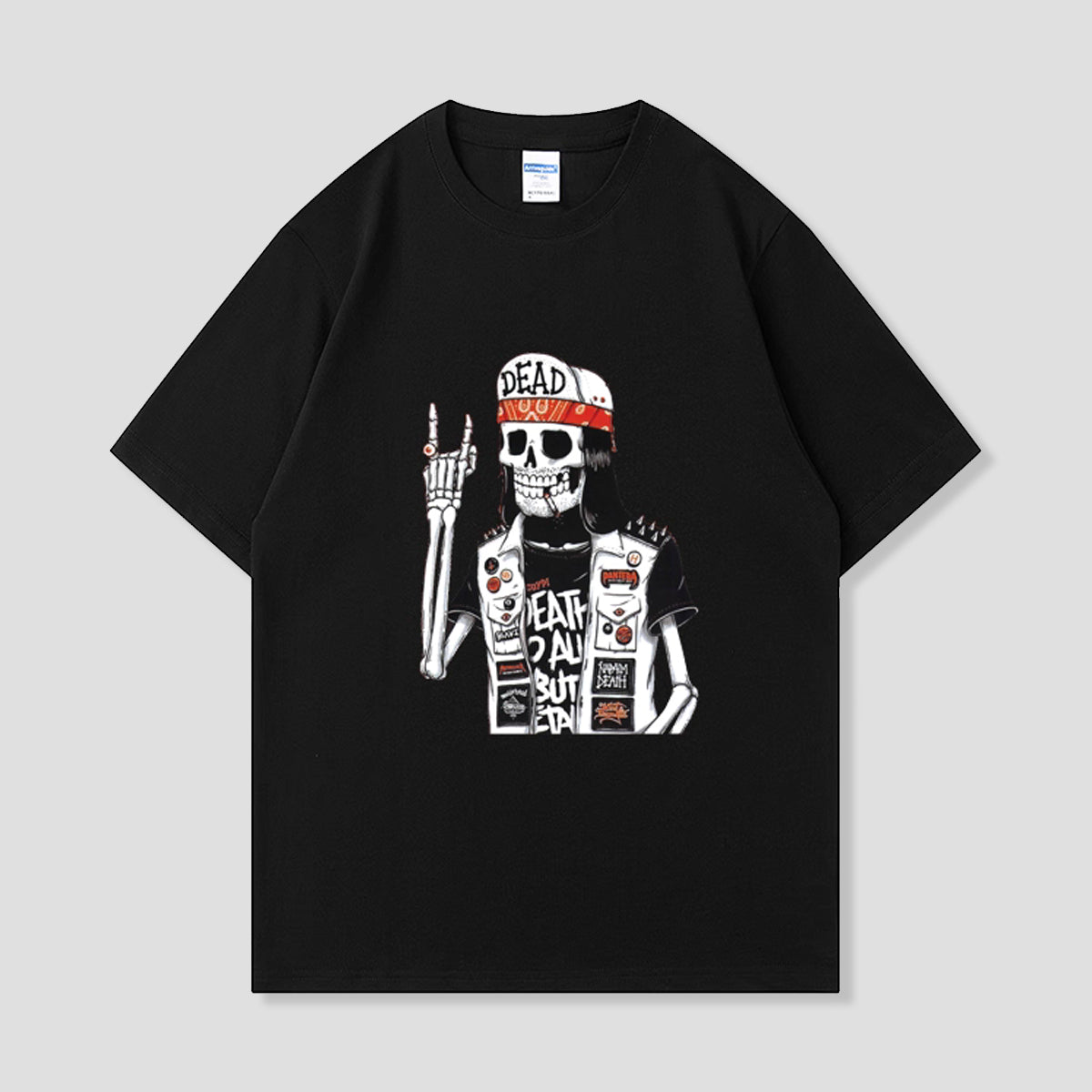 スカルバイカーズグラフィックTシャツ