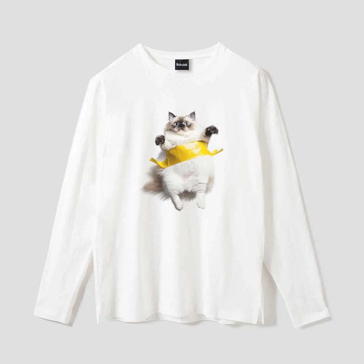 【予約】にゅるっとテープ猫長袖Tシャツ
