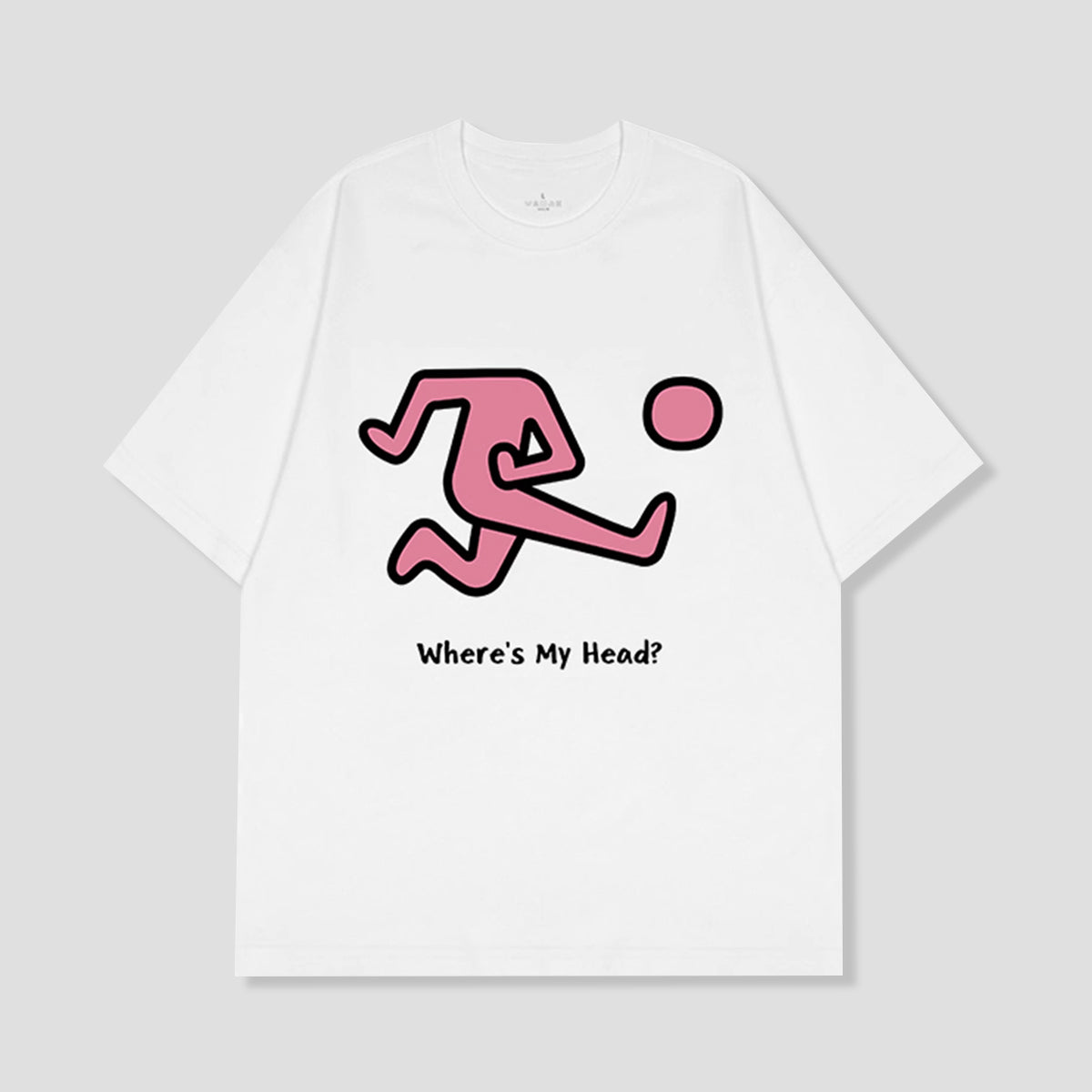「頭どこ？」ユニークアートTシャツ