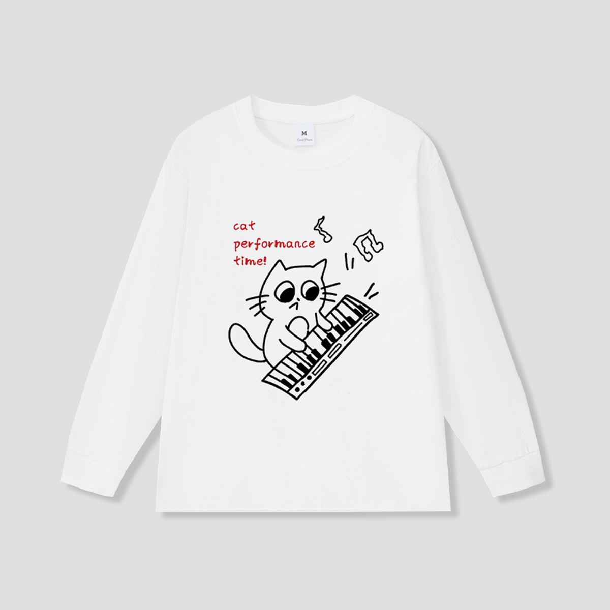 ピアノキャット ロングスリーブTシャツ