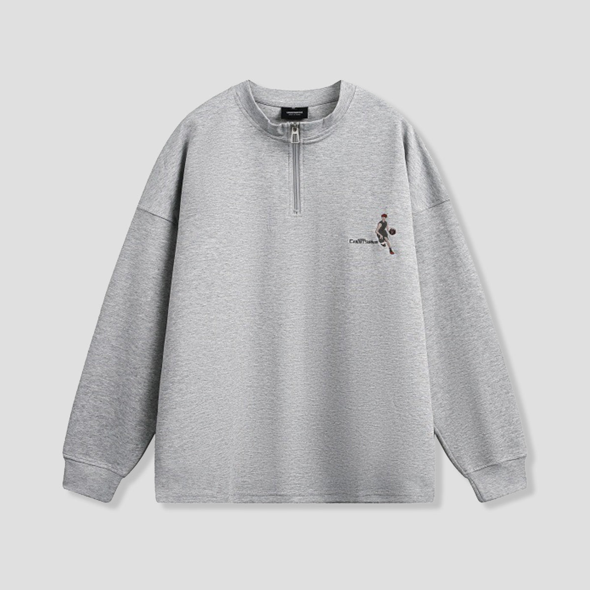 ハーフジップ ロングスリーブTシャツ