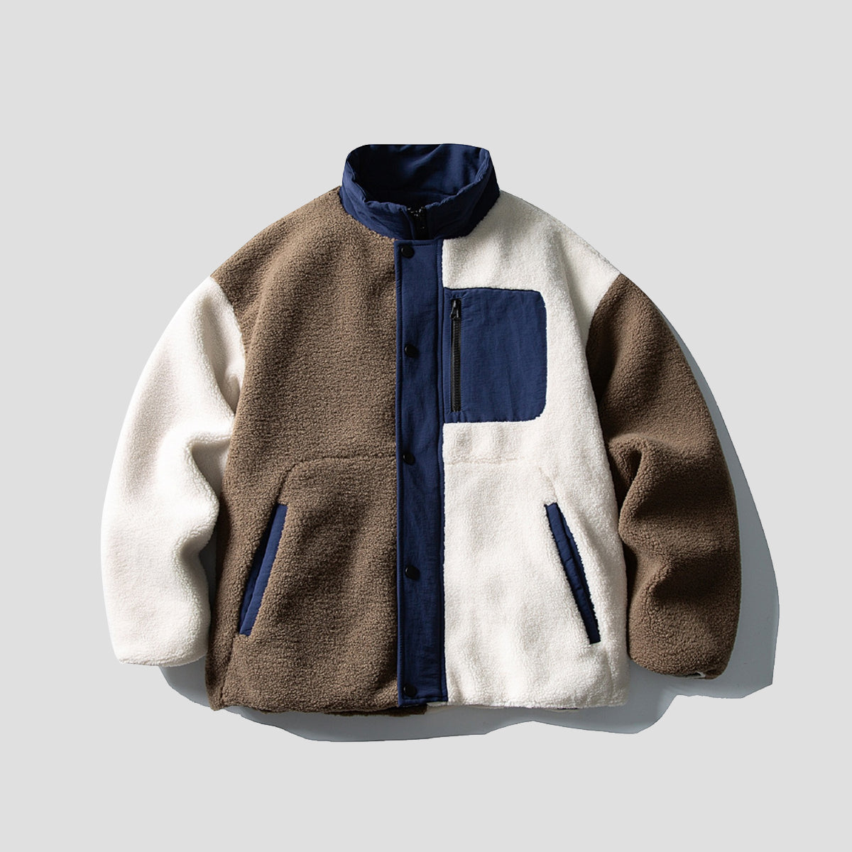 ブロックカラーフリース ジャケット