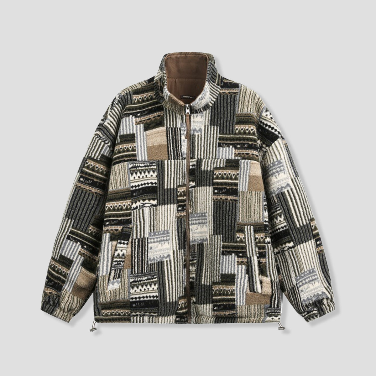 パターンフリース ジャケット