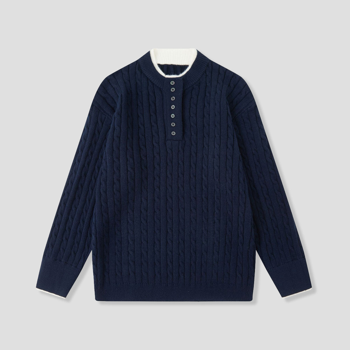 レイヤードヘンリー ニット