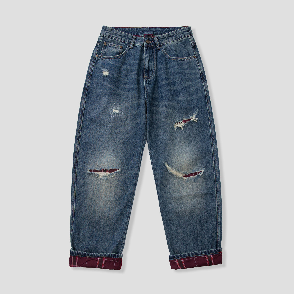 ダメージアクセント デニムパンツ