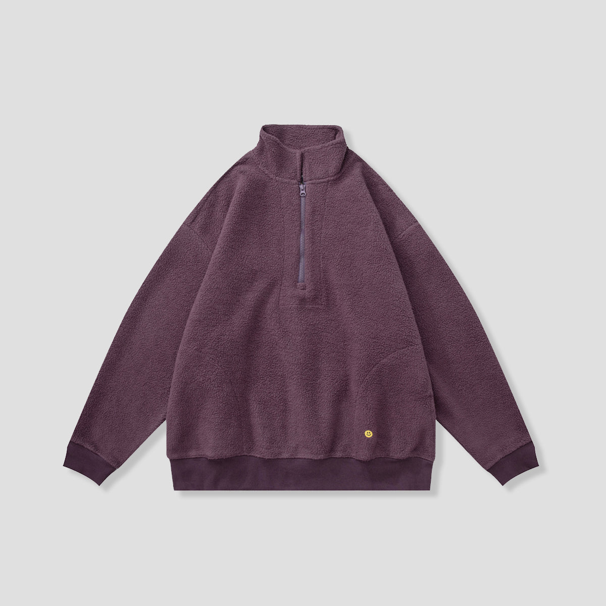 スマイル ハーフジップスウェット