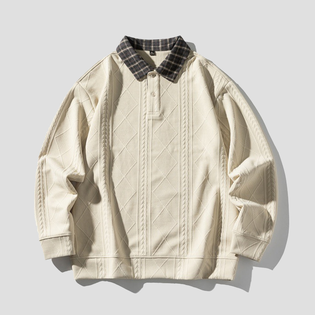 テクスチャード アーガイルポロ