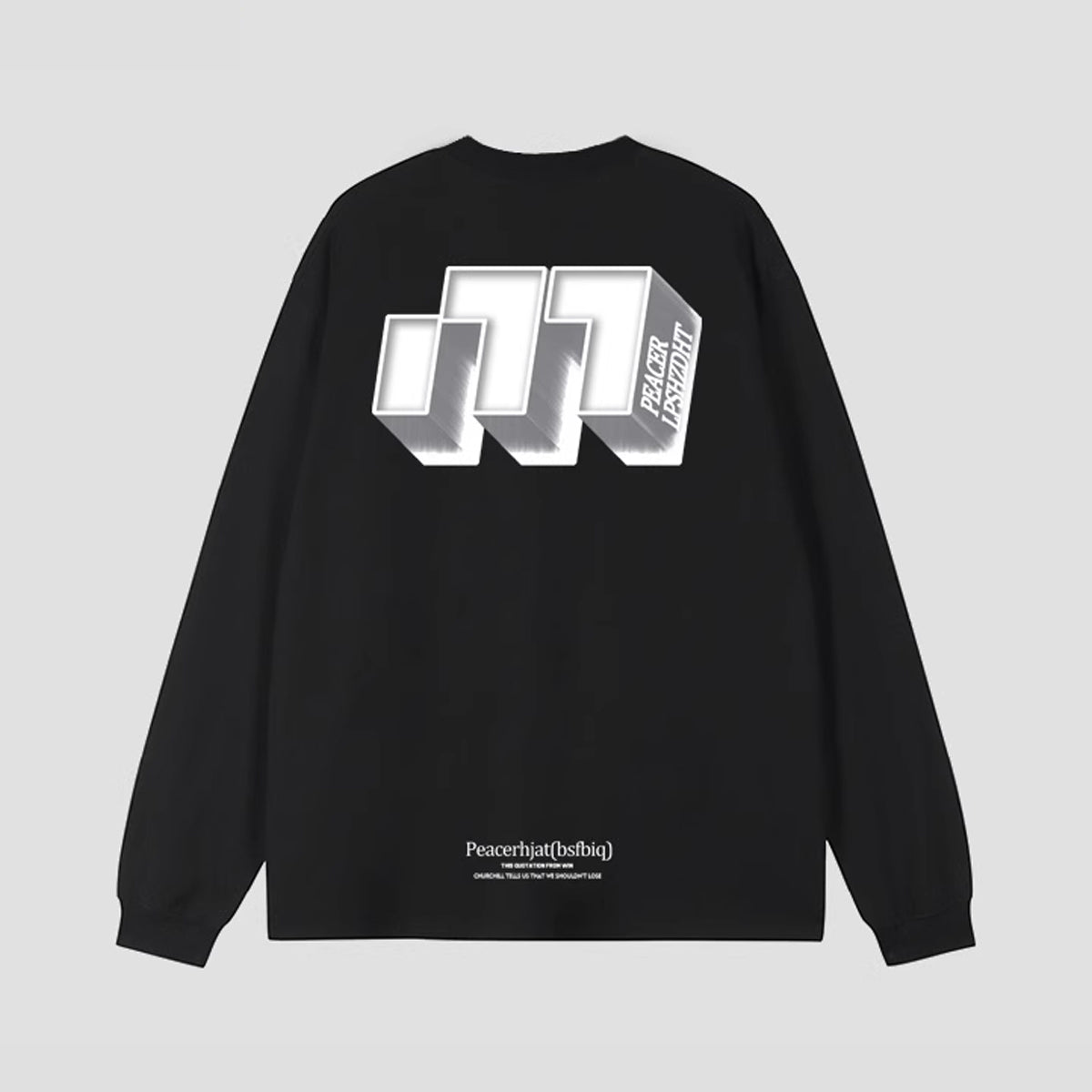 3Dロゴプリント ロングスリーブTシャツ