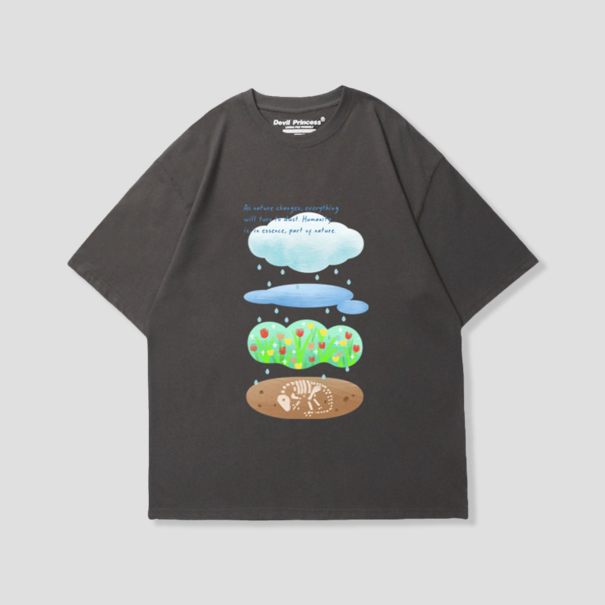 レイヤードワールド グラフィックTシャツ