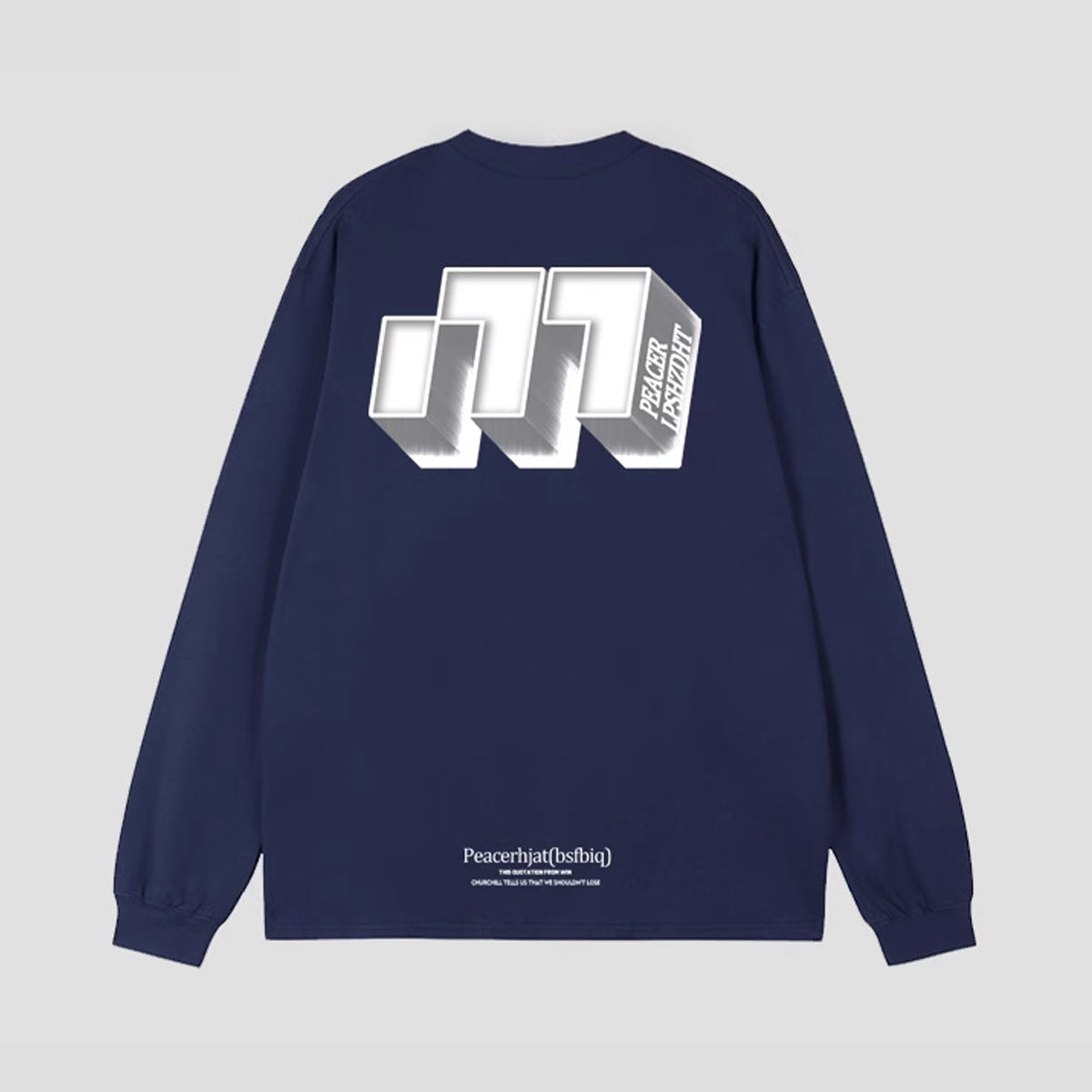 3Dロゴプリント ロングスリーブTシャツ
