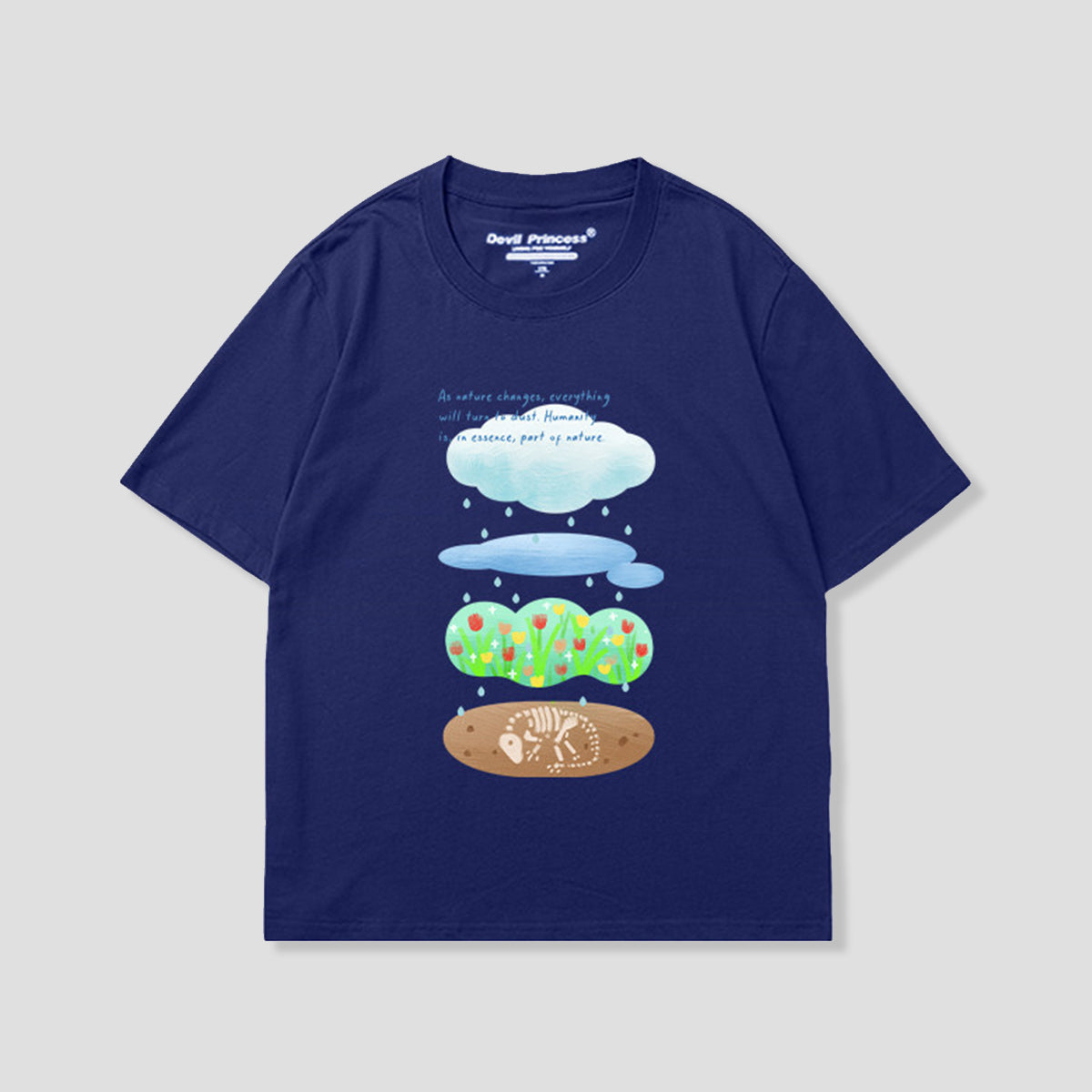 レイヤードワールド グラフィックTシャツ
