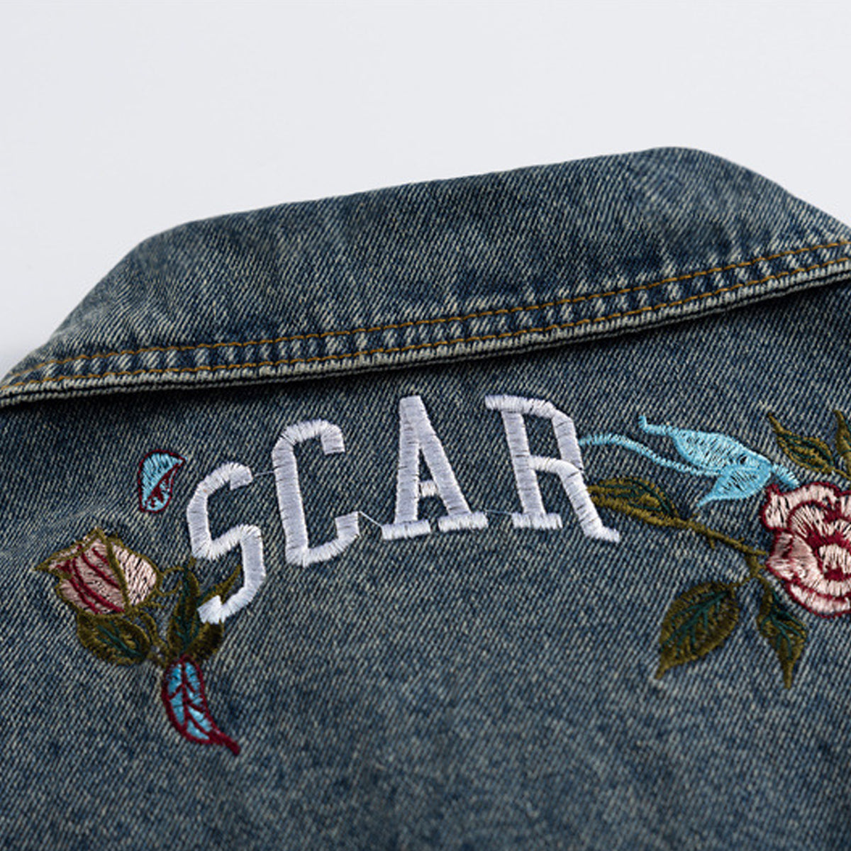 女王蜂 刺繍デニムジャケットLサイズ フローラル刺繍 デニムジャケット – RakuInk