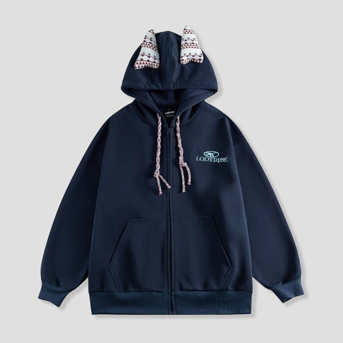 キャットイヤー ジップアップパーカー