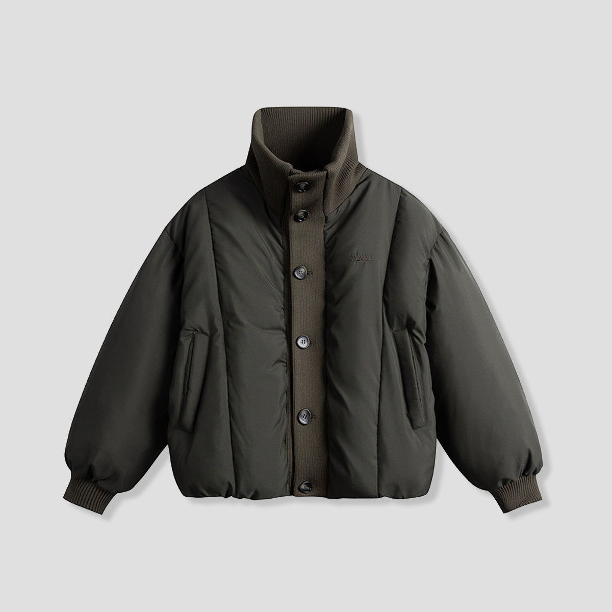 モードカラーブロック パファージャケット