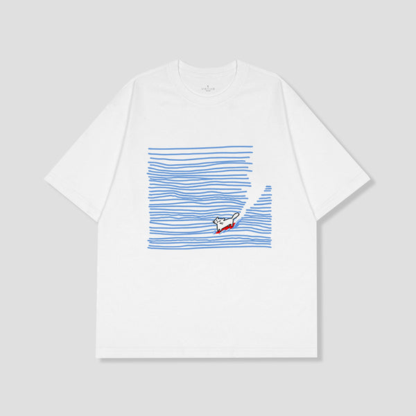 サーフアウトキャット グラフィックTシャツ