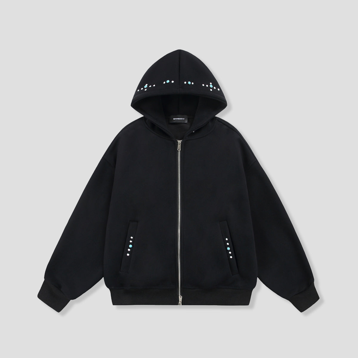 ターコイズスタッズ ショートフーディ