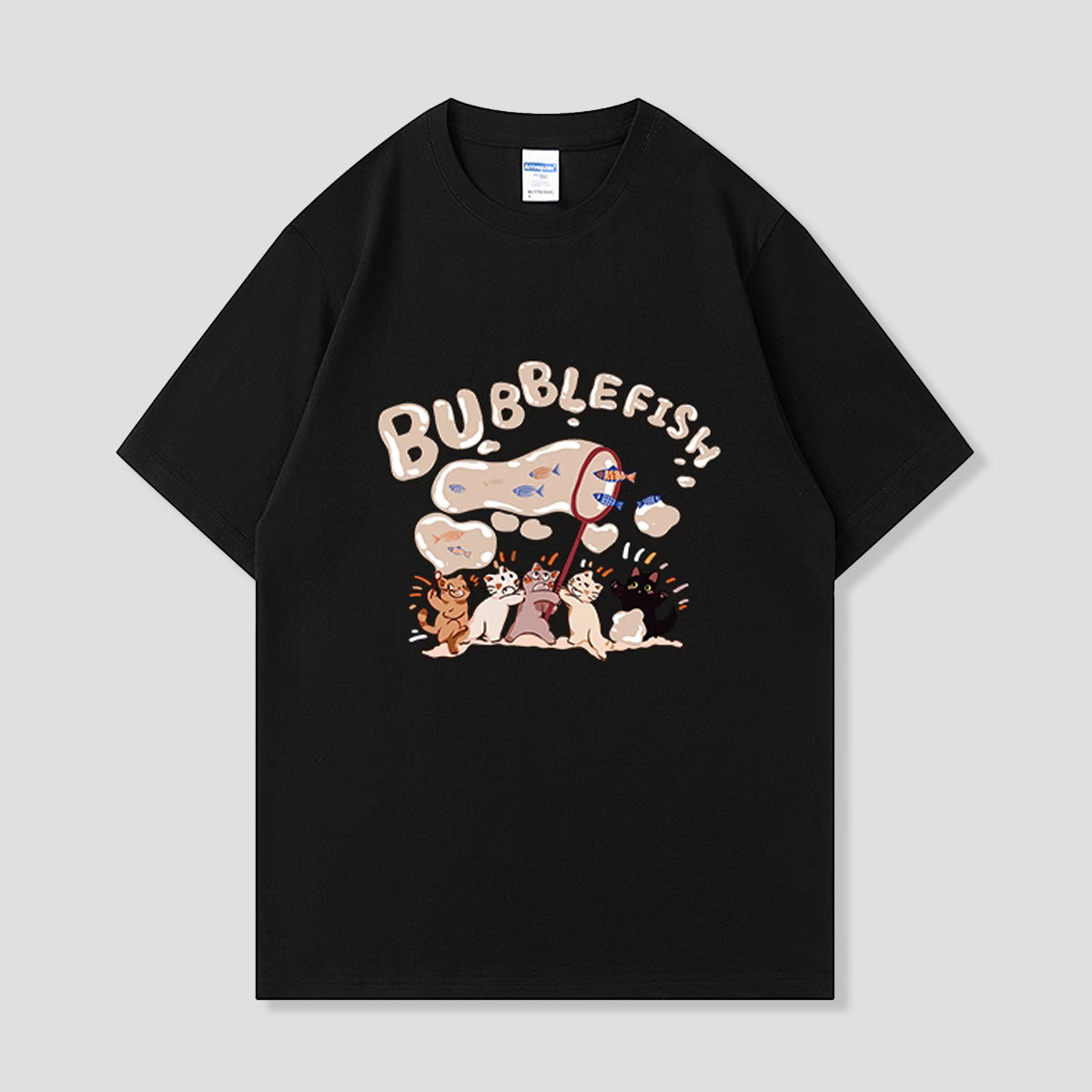 バブルフィッシュ猫Tシャツ