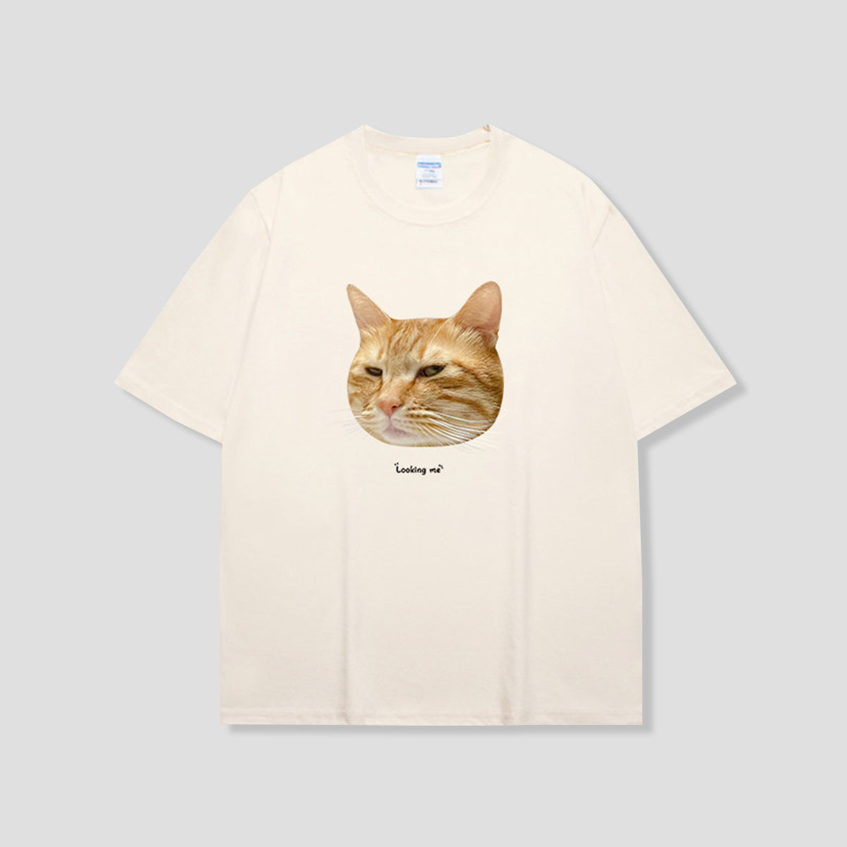 ルーズフェイスキャット グラフィックTシャツ