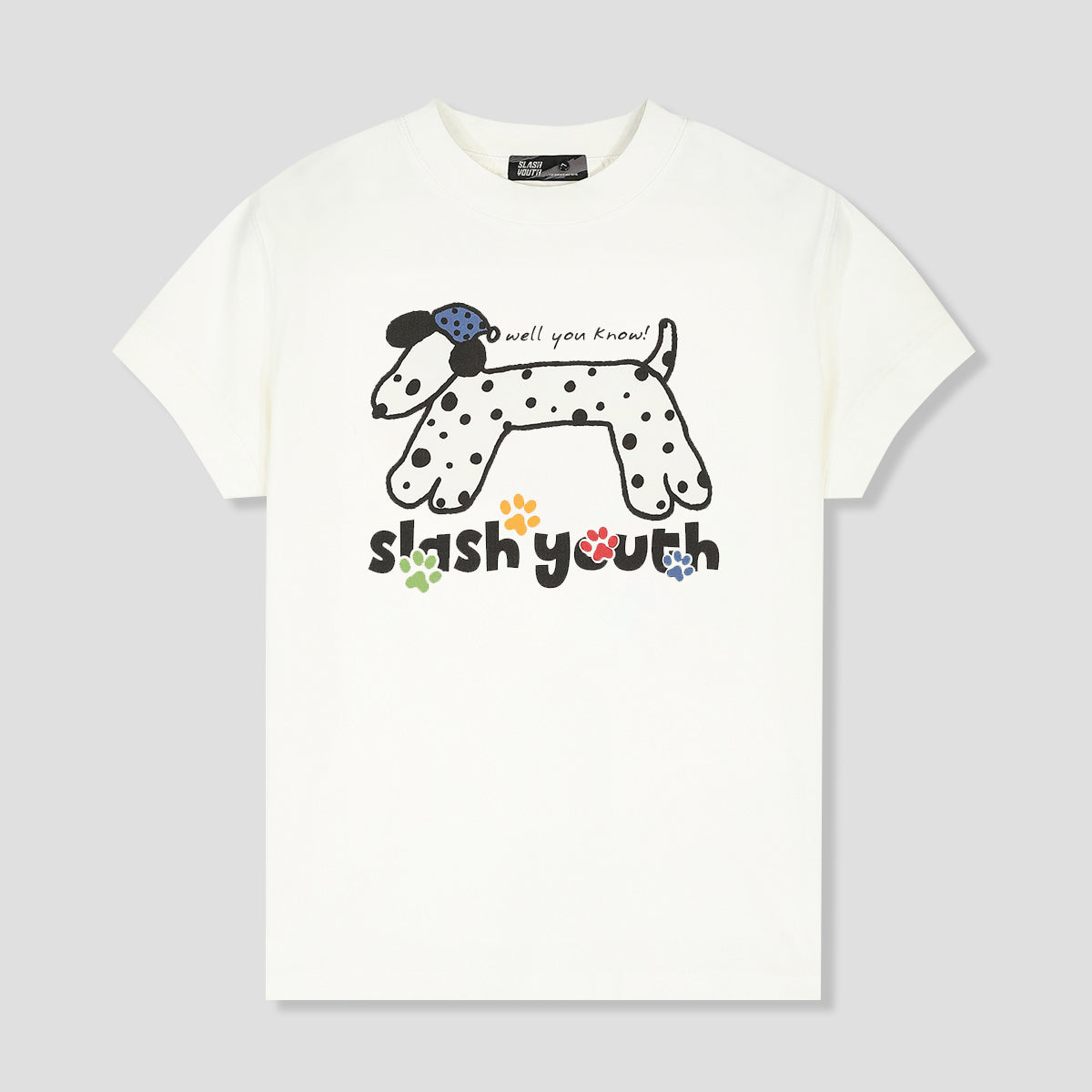 WOMEN｜ゆる犬キャップスリーブTシャツ