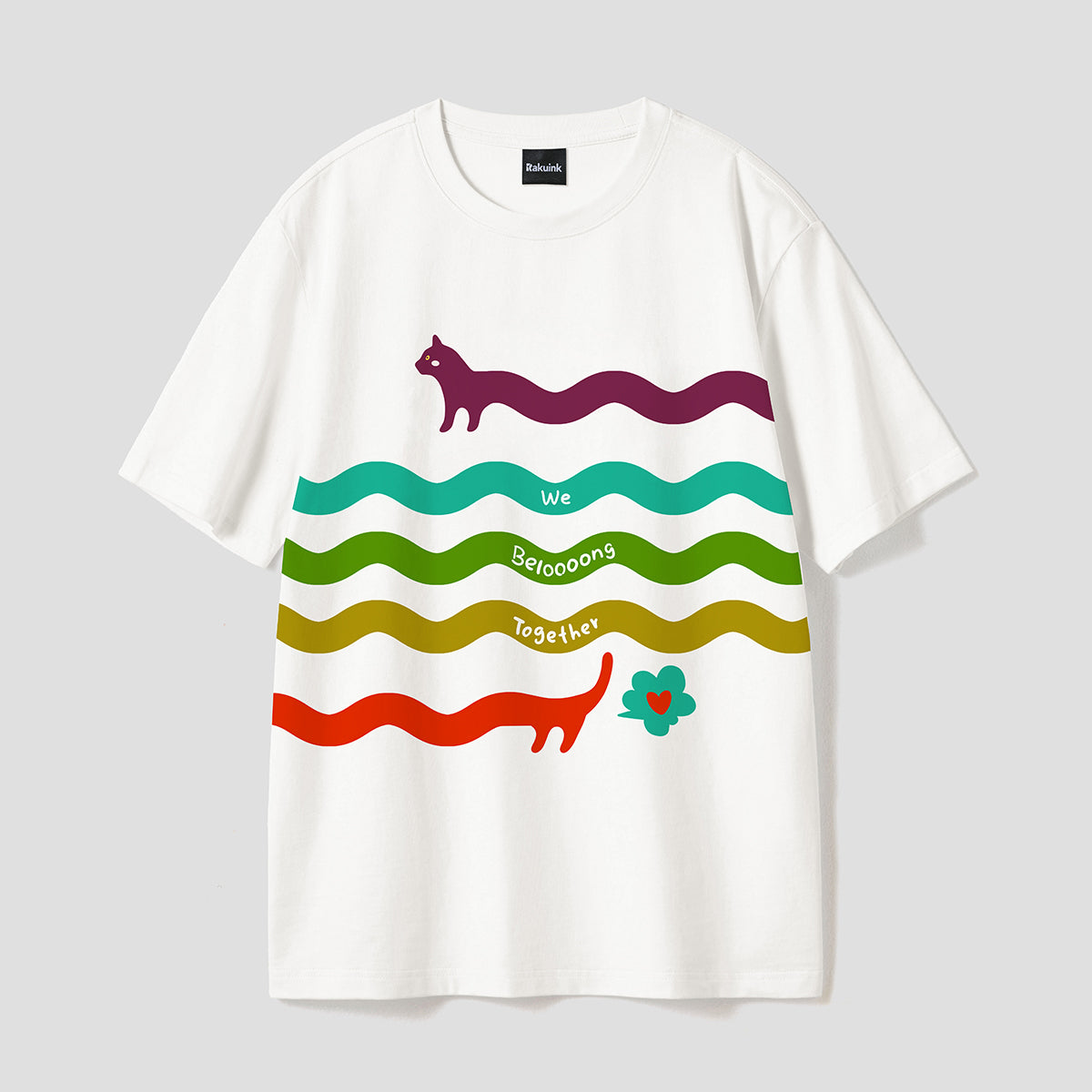 LOVE LONGER NEKO｜レインボーキャットTシャツ