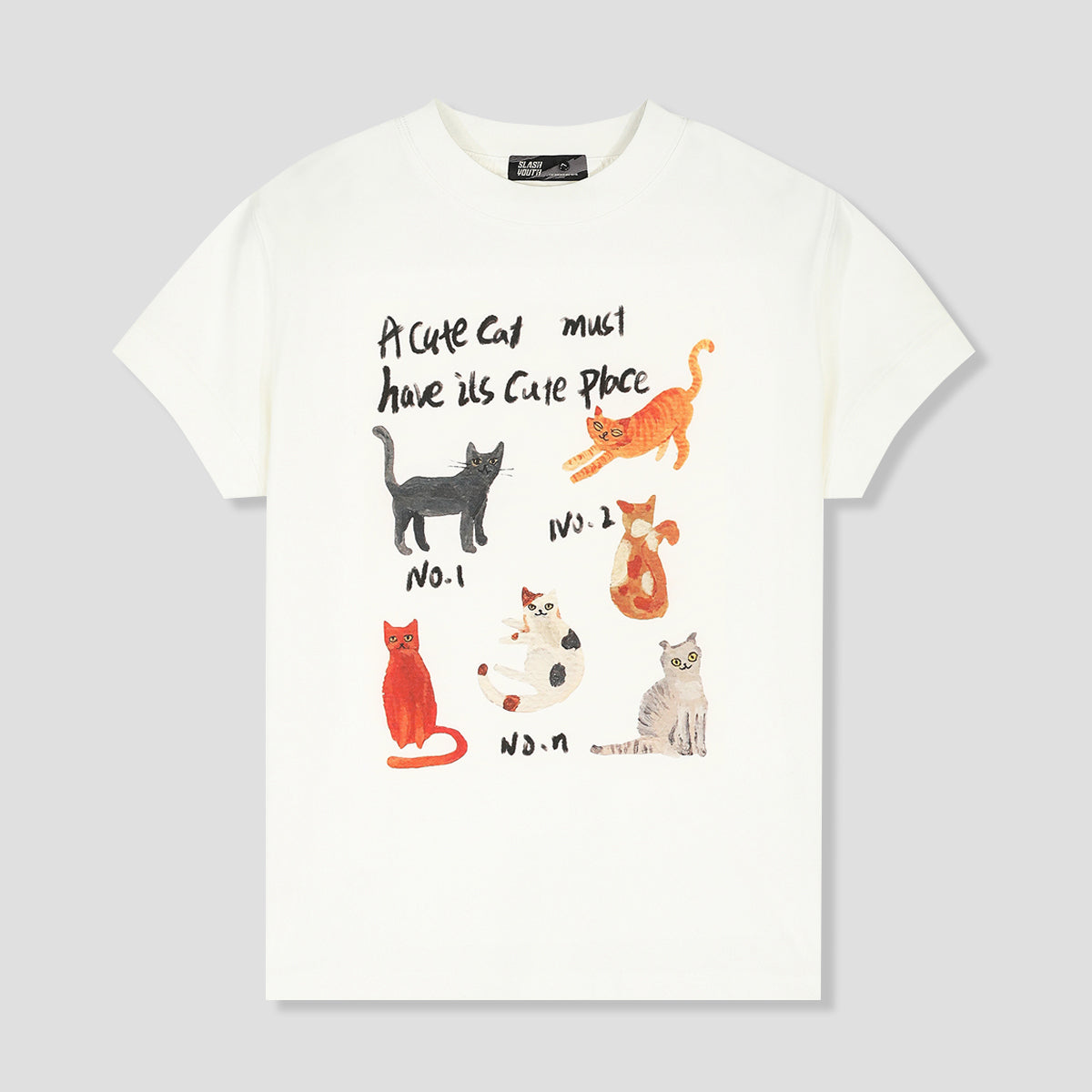 WOMEN｜キャットズキャップスリーブTシャツ