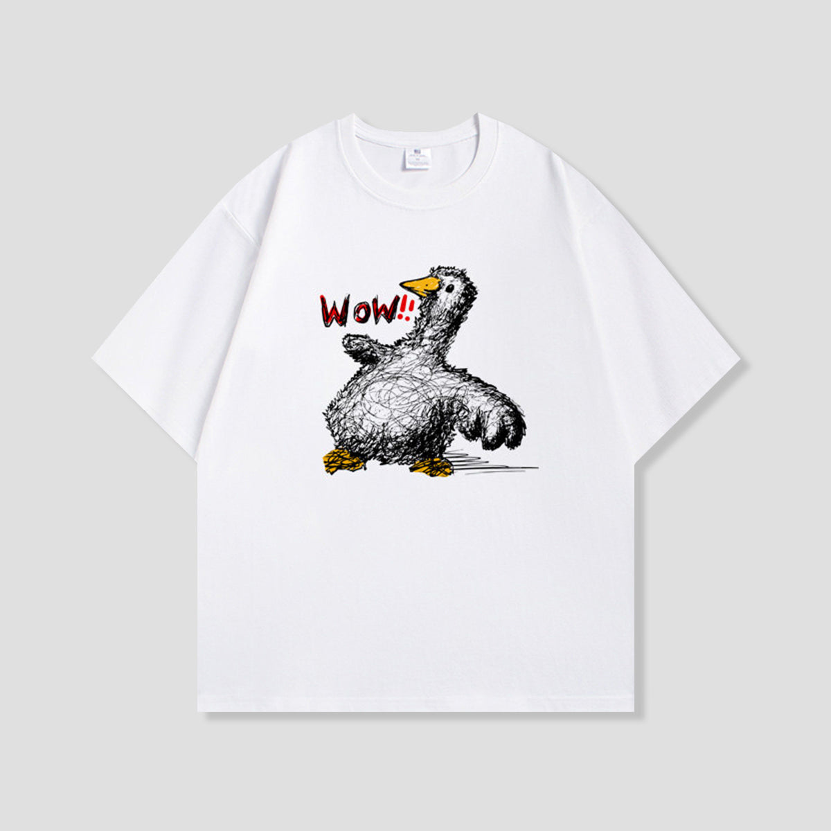ラフラインダック グラフィックTシャツ