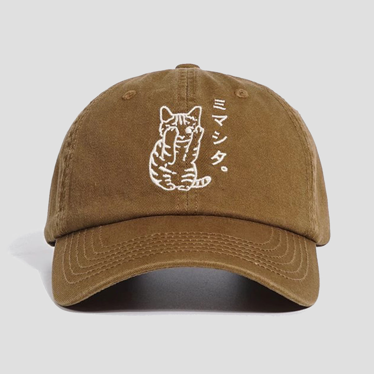 ヴィンテージキャット 刺繍入りキャップ