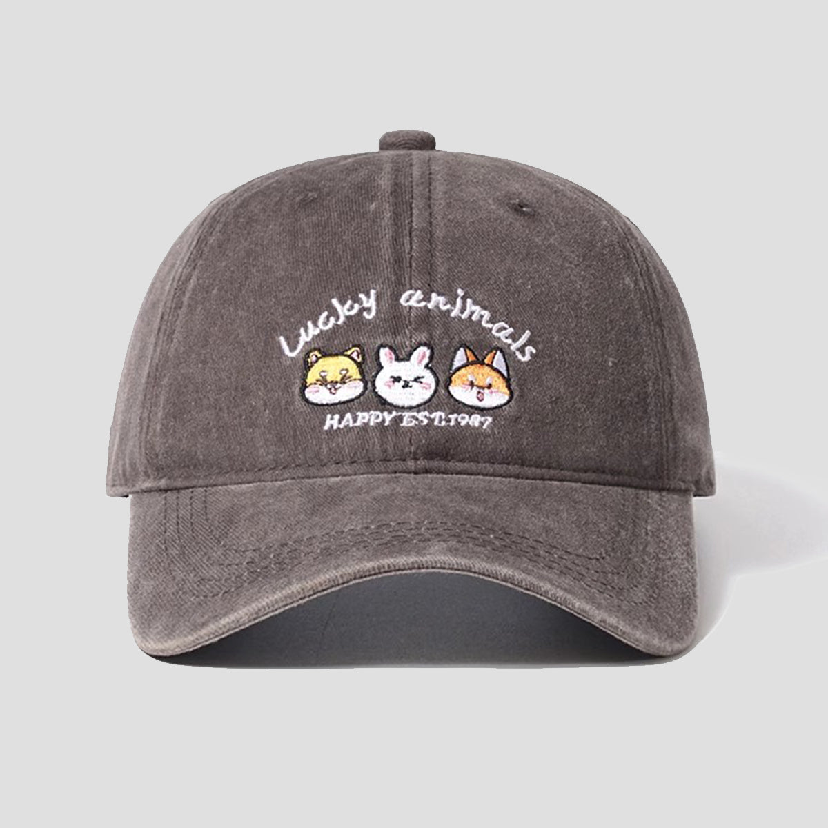 Lucky Animals｜ヴィンテージウォッシュ 刺繍入りキャップ