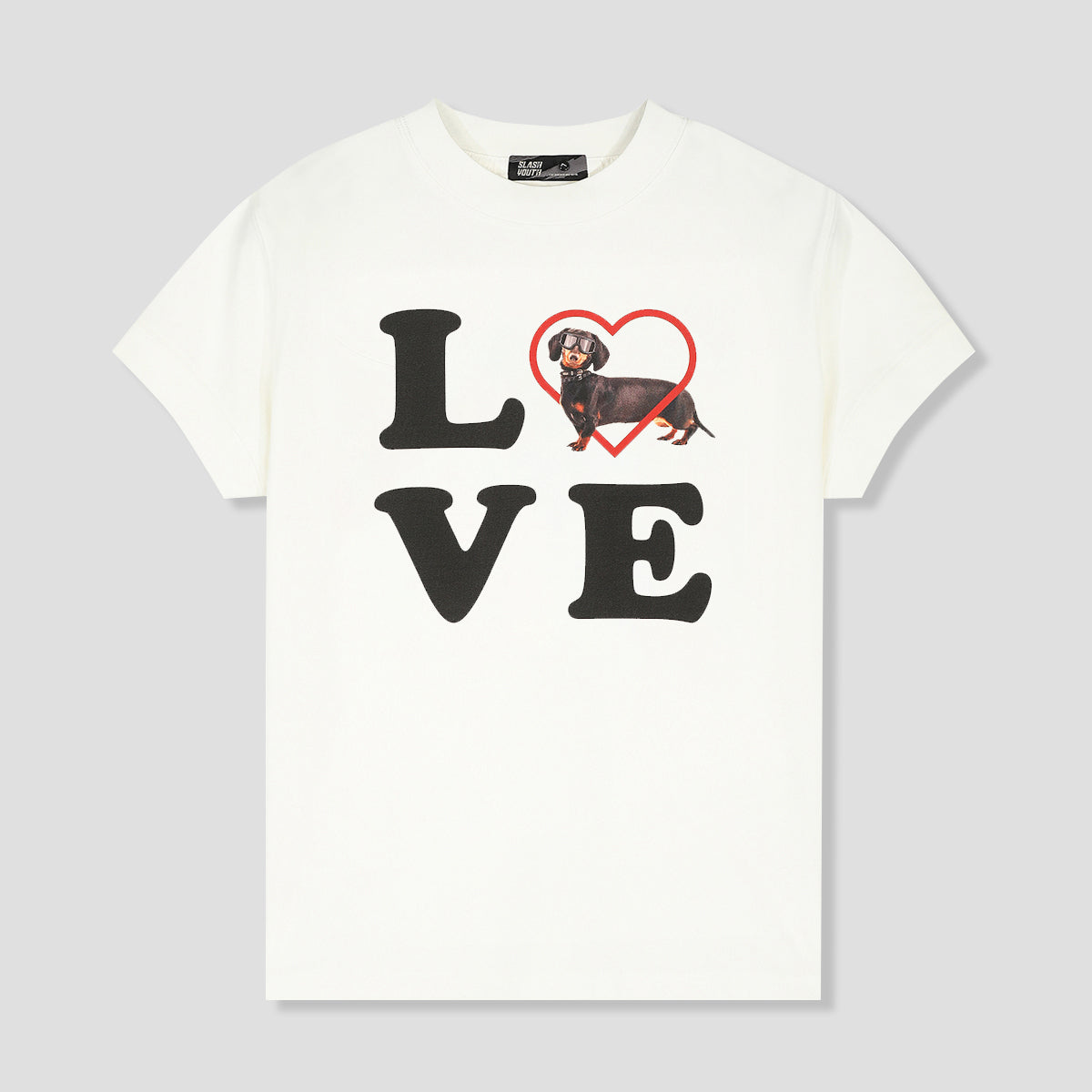 WOMEN｜ダッチョンとハートの休日 キャップスリーブTシャツ