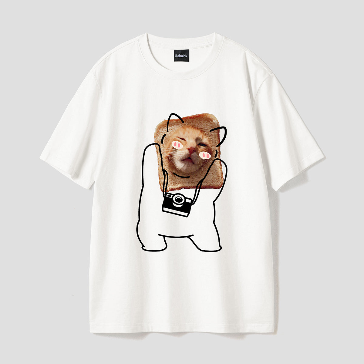 パンねこセルフィーTシャツ