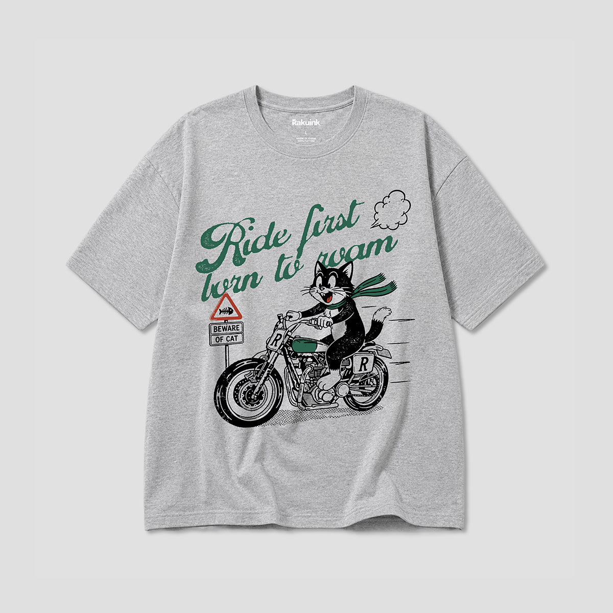 【予約】Ride First キャット グラフィックTシャツ