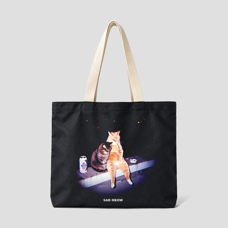 SAD MEOW グラフィックトートバッグ