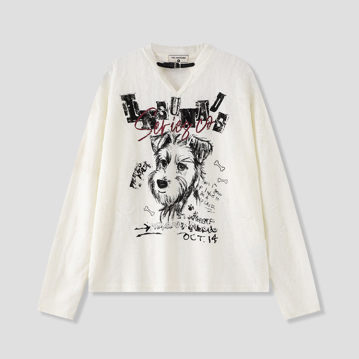 スケッチドッグ グラフィック ロングスリーブ