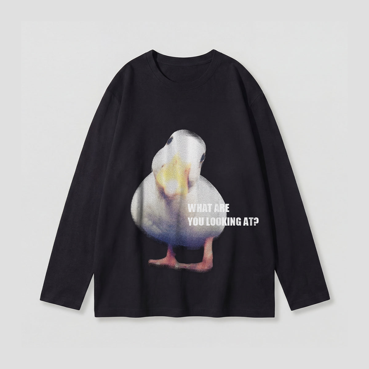 【予約】「なに見てんの？」ダックフォト ロングスリーブ