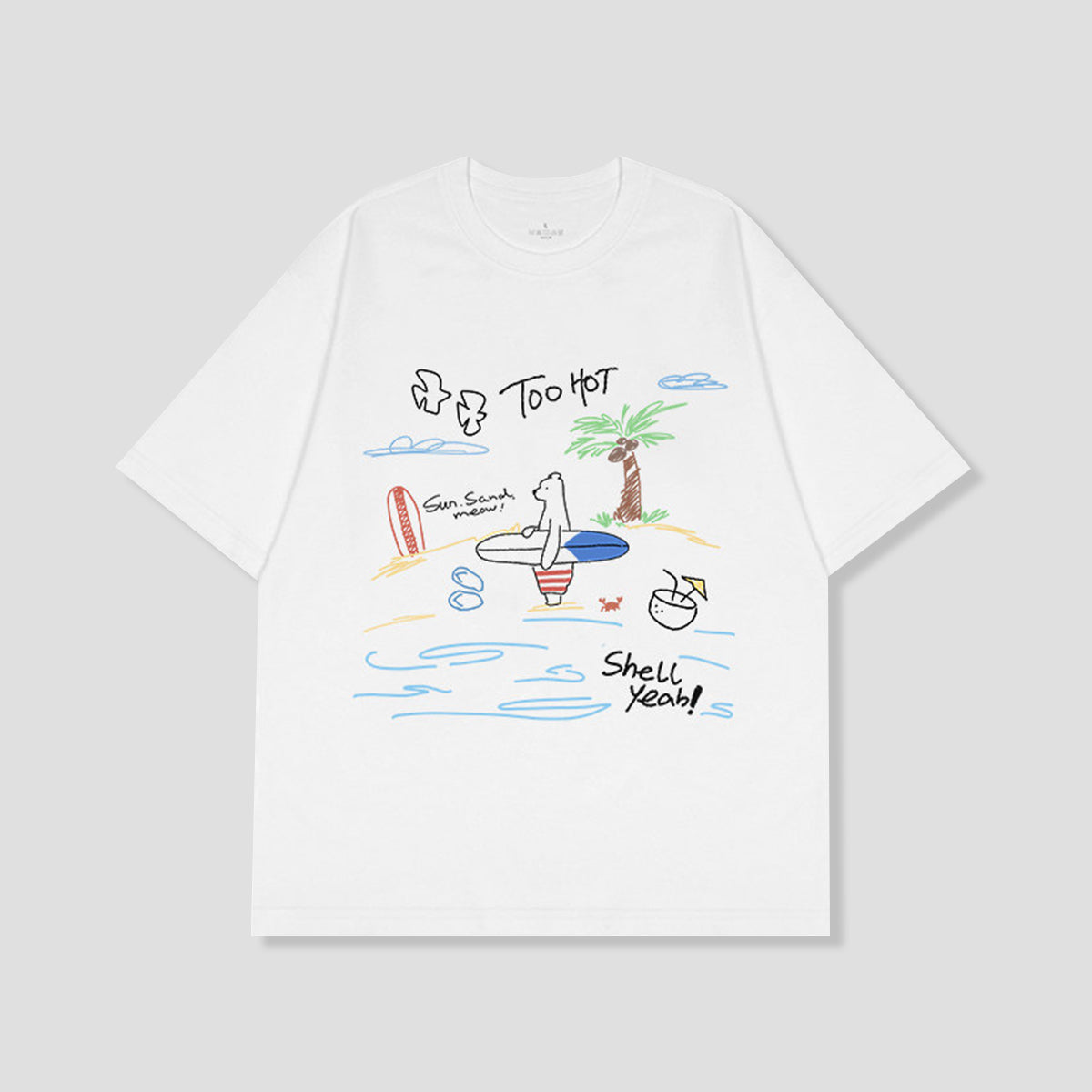 サーフベア グラフィックTシャツ