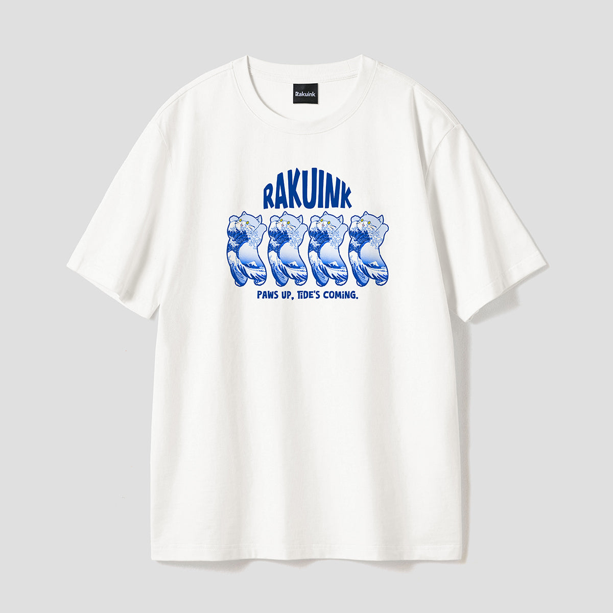 和風猫物語｜ネコナミウェーブキャットTシャツ