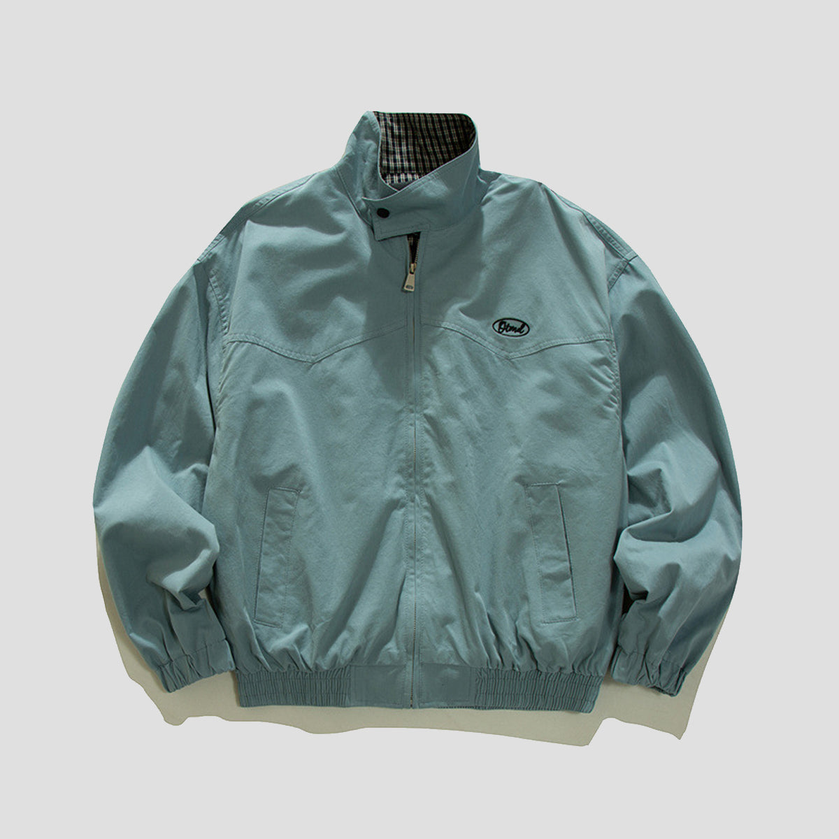 チェックライニング スタンドブルゾン