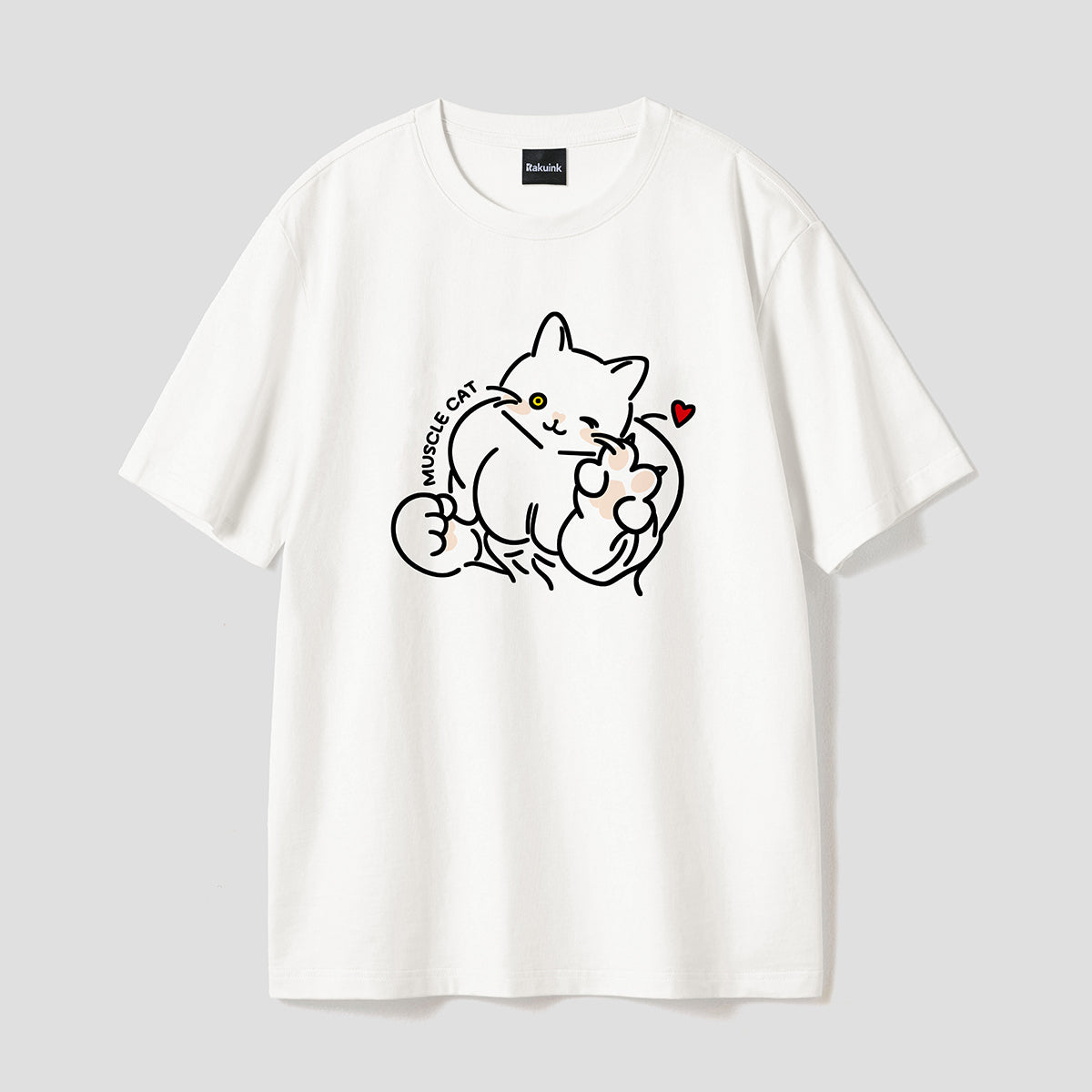 MUSCLE CAT｜ウィンク・ラブキャットTシャツ