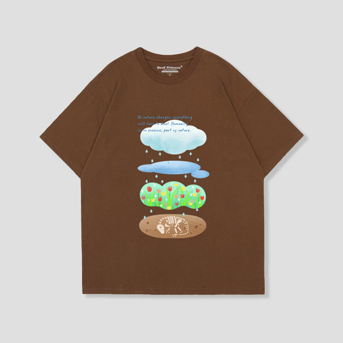レイヤードワールド グラフィックTシャツ