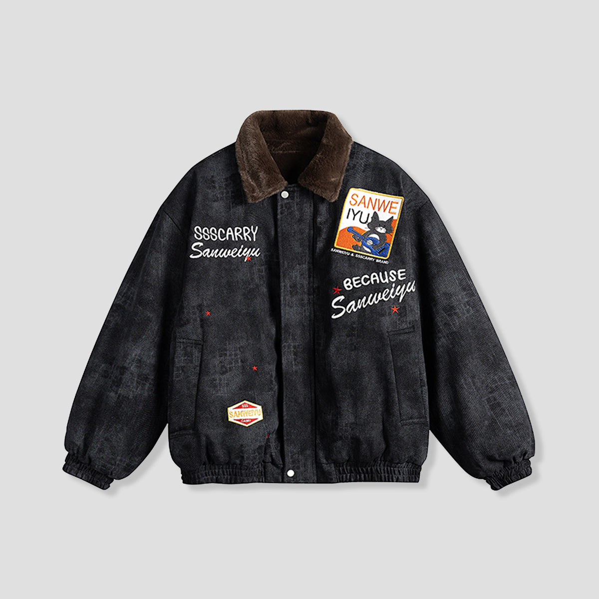 キャットワッペン ボアジャケット – RakuInk