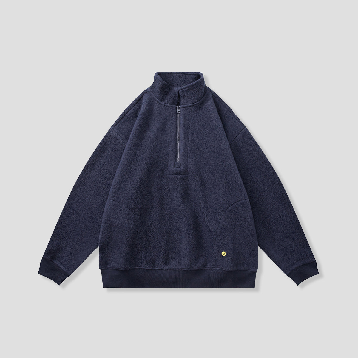 スマイル ハーフジップスウェット