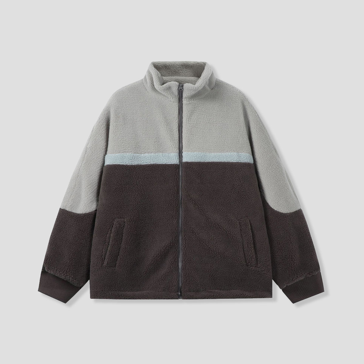 ボーダーブロック ボアジャケット